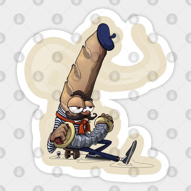 BAGUETTE MONSIEUR Sticker by jimmycrockett